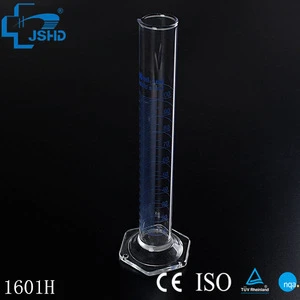Lab Borosilicate Glass Measuring Cylinder with spout and graduation