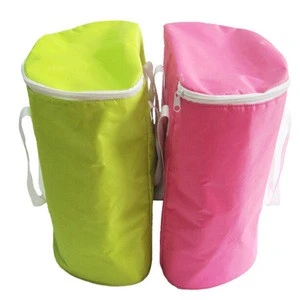 Large Oxford Round Zipper Insulated Picnic Lunch Bag