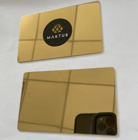 laser engraved nfc metal blank gold 24k metal card nfc metal cards