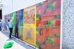 Latest Ceramic Print Tailor made High quality Sliding Shower Screen