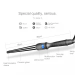LCD curlers conical curling iron single tube ceramic glaze pear flower cone electric hair curly hair ceramic hair curlers
