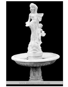 Leading Custom Design Outdoor Garden Decoration Marble Water Fountain Stone mother and child marble fountain DSF-DP045