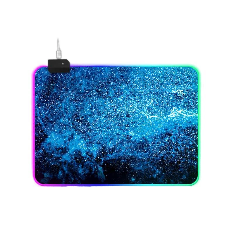 Buy Led Light Mousepad Rgb Keyboard Starry Sky Desk-mat Colorful ...