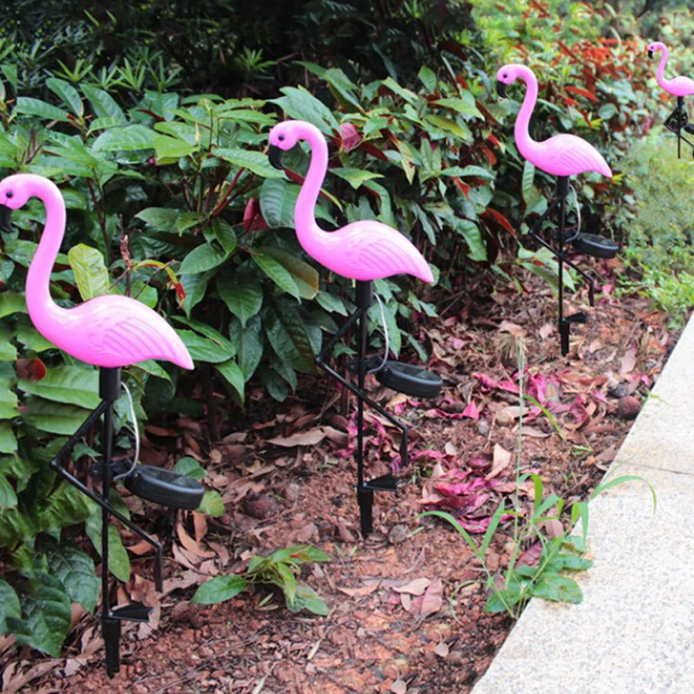 LED Solar Flamingo Lawn Lamp Garden Light Simulated Waterproof Solar Led Outdoor For Garden Decoration