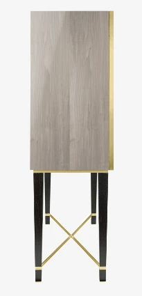 Light luxury living room furniture metal veneer storage wine cabinet