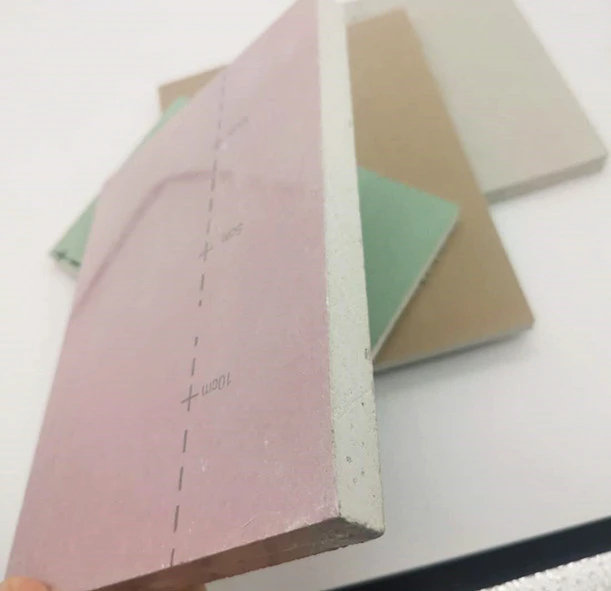 Linyi Produce  Red Paper Backed Side Fireproof Gypsum Board Plasterboard For Ceiling or Drywall With Accessories