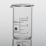 Low price high quality 5ml heat resistant thickened wall glass beaker