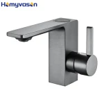 Low Price Ware Hot And Cold Square Basin Tap Mixer Wash Faucet For Brass Core Valve Bathroom Sinks Wash Basin Faucets