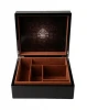 Luxury Custom High Glossly Black Gift Packaging Box Wooden Craft Case
