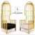 Import Luxury Design Hotel Lobby Furniture Gold Plated Stainless Steel wedding Throne Birdcage Chair from China