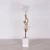 Import LUXURY HOME DECOR  BRASS AND SELENITE STATUE WITH MARBLE BASE LIVINGROOM SCULPTURE DECORATION ACCESSORIES from China