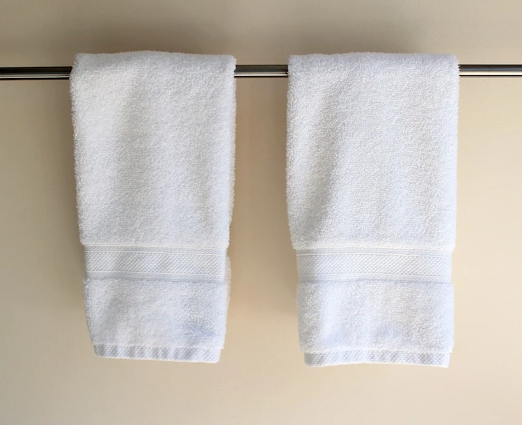 luxury hotel dobby hand towel with custom logo wholesale 100% cotton terry cloth white hand towels