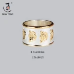 Luxury metal round dinner decoration napkin rings wedding, golden crown table napkin rings for wedding, silver gold napkin rings