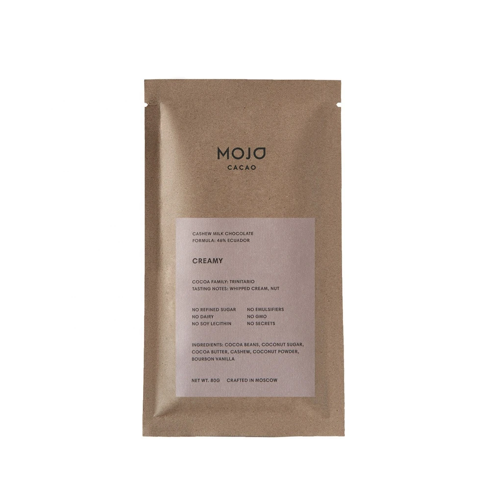 Luxury Mojo Cashew Milk Chocolate Creamy (Bar 80g/Craft Bag), Buy from Reliable Supplier&Manufacturer of Appetizing Diet Sweets