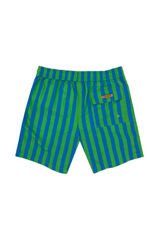 Luxury Product Poliammide Printed Shorts Swimsuit Light Green And Sky Blue Stripes Man Accessories Gift Idea For Brother