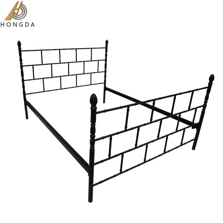 Luxury steel metal double bed furniture