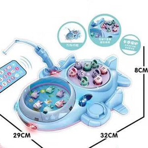 Magnetic And Rotate Fishing Toy Fishing Game ABS Plastic Fish Board Games Parents Child Interactive Educational Toy