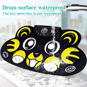 Manufacturer Supply Foldable Hand Roll Up Electronic Drum Pad Profession Musical Instruments Practice Electric Drum Set