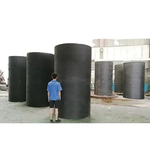 Marine rubber fender cylindrical rubber fender system with chian steel bar accessories