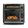 Mechanical control double deck electric oven, 2 in 1 rotisserie and Pizza oven combo, 42 liters double deck toaster oven