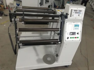 Meltblown fabric non-woven fabric rewinding machine with web guide