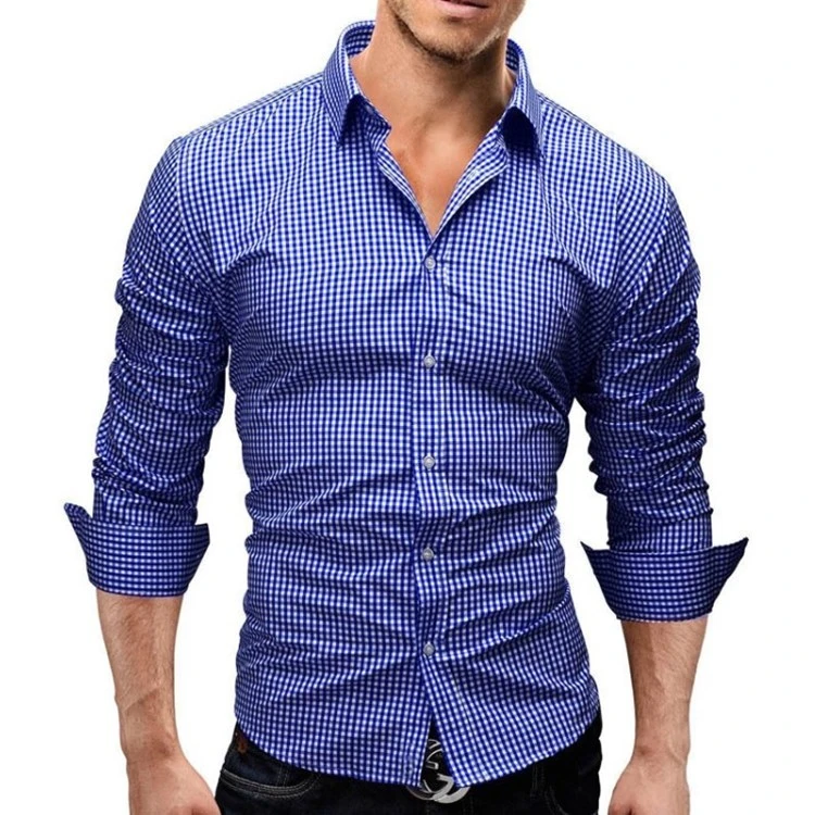 Men shirts for suits latest formal shirts long sleeve plaid dress shirt