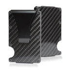 Men Slim Military Grade Minimalist Slim RFID Blocking Real Carbon Fiber Card Holder Money Clip Wallet