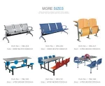 Mesas y sillas de restaurante canteen metal material dinning table set school restaurant  use dinning room table and chairs