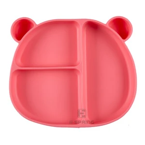 Mini One-Piece Strong Suction Dishwasher Divided Baby Plates for Infants, Toddlers, Babies