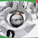 mirror polished stainless steel sculpture for garden ornaments