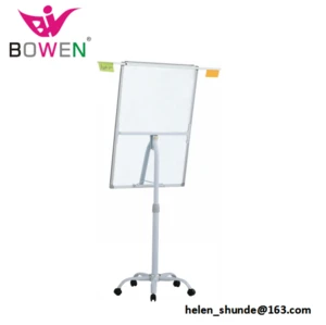Mobile Magnetic Whiteboard Dry Erase Board With Easel Wheels Aluminium Frame Flip Chart Stand For Office Supplier
