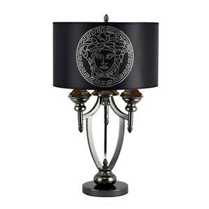 Modern design hotel restaurant luxury black metal table lamp
