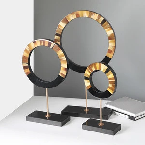 Modern elegant high end ring shape desktop decor accessories decorative home accessories