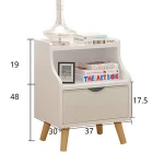 Modern fashion hotel furniture bedroom wooden bedside nightstand