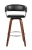 Import Modern Fashion PU Wooden Steel Pedal Ring Chair swivel Bar Stool from China