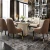 Import Modern Furniture Marble Kitchen Dining Dinette Top Dining Table Set 6 Chairs Person Dining Table and chairs from China
