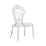 Modern Hot sale Acrylic Crystal Transparent PC Back Chair Throne Clear  Dining Chairs High quality  Princess Plastic Chair