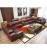 Import Modern l shape couch  sofa factory corner sofa set designs furniture living room set  leather corner  sofa from China