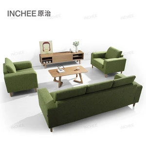 modern living room top fabric sofa with solid wood frame