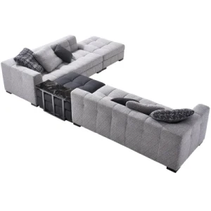 Modern Luxury Stainless Steel Frame Couch Living Room Furniture Italian Minimalist Custom Fabric Sofa