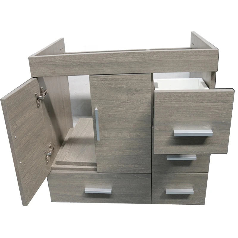 Modern wood bathroom furniture MFC material vanity cabinet cheap price with good quality