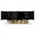 Import Modern wooden storage sideboard cabinet design hammered brass base cast copper handle and high gloss black lacquered wood from China