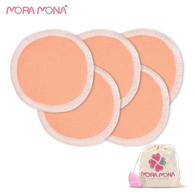 Mora Mona 8cm Reusable Natural Bamboo Cotton Rounds with Laundry Bag | Eco-friendly Face Cleansing Wipes for All Skin Types