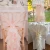 Import morden design ruffle blush chiffon chair tie chiffon chair sash for wedding from China