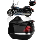 motorcycle Tail Top box Delivery Tank Bag Luggage topbox Motorcycle Box with backrest led tail turn light universal for harley