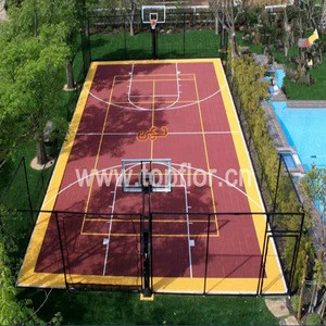 Multi-function basketball pp plastic floor for fitness center
