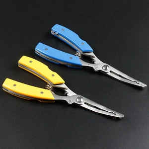 Multi function Fishing Plier Scissors Fishing Line Cutters Fishhook Remover with bend head