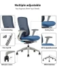 Multi-Functional Revolving Middle Back Chair Task Grey Computer Mesh Desk Office Chair Swivel Lift Chair For Office Guest