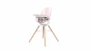 Multi-functional wooden baby high chair PC material kids chair feeding seat with swivel function