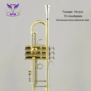 musical instrument popular plated Bb key trumpet